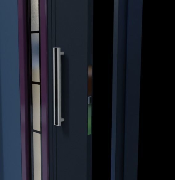 Modern Entrance Door  3D model_7