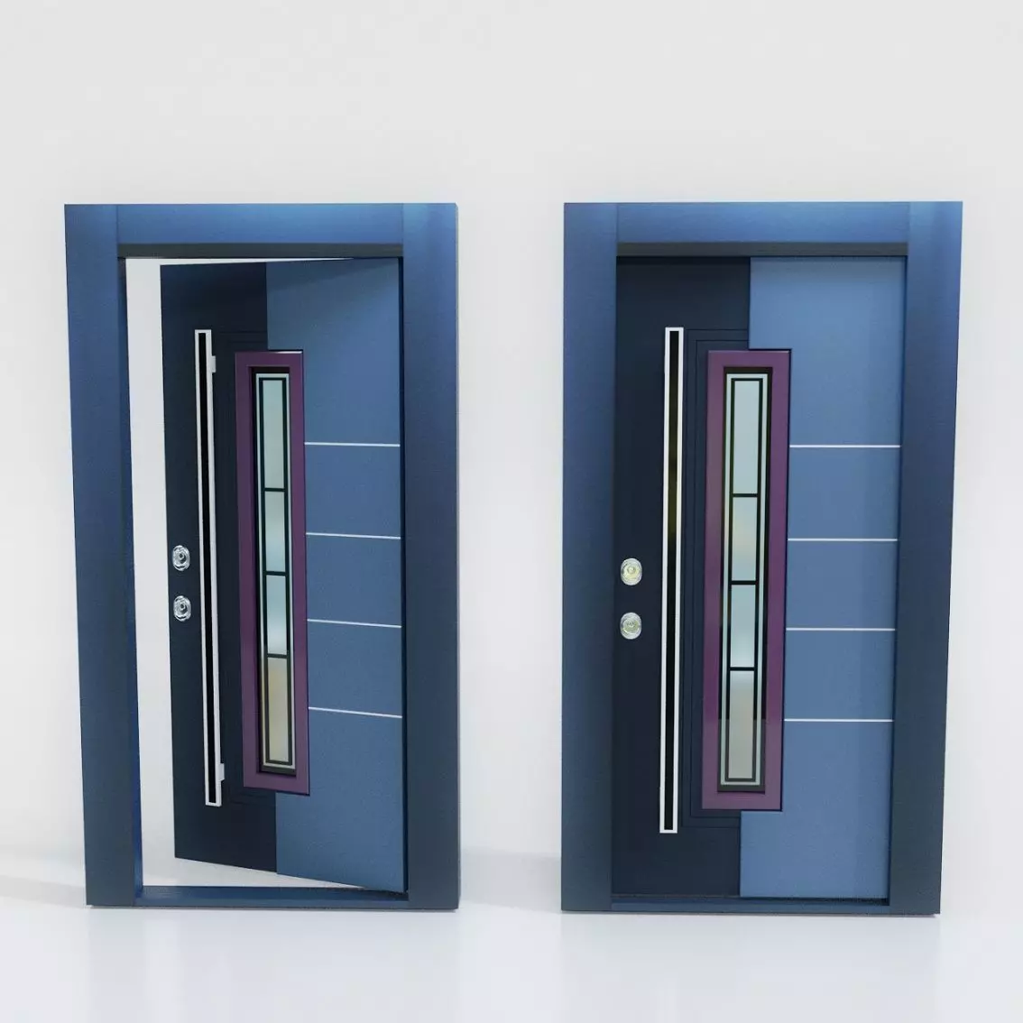 Modern Entrance Door  3D model_0
