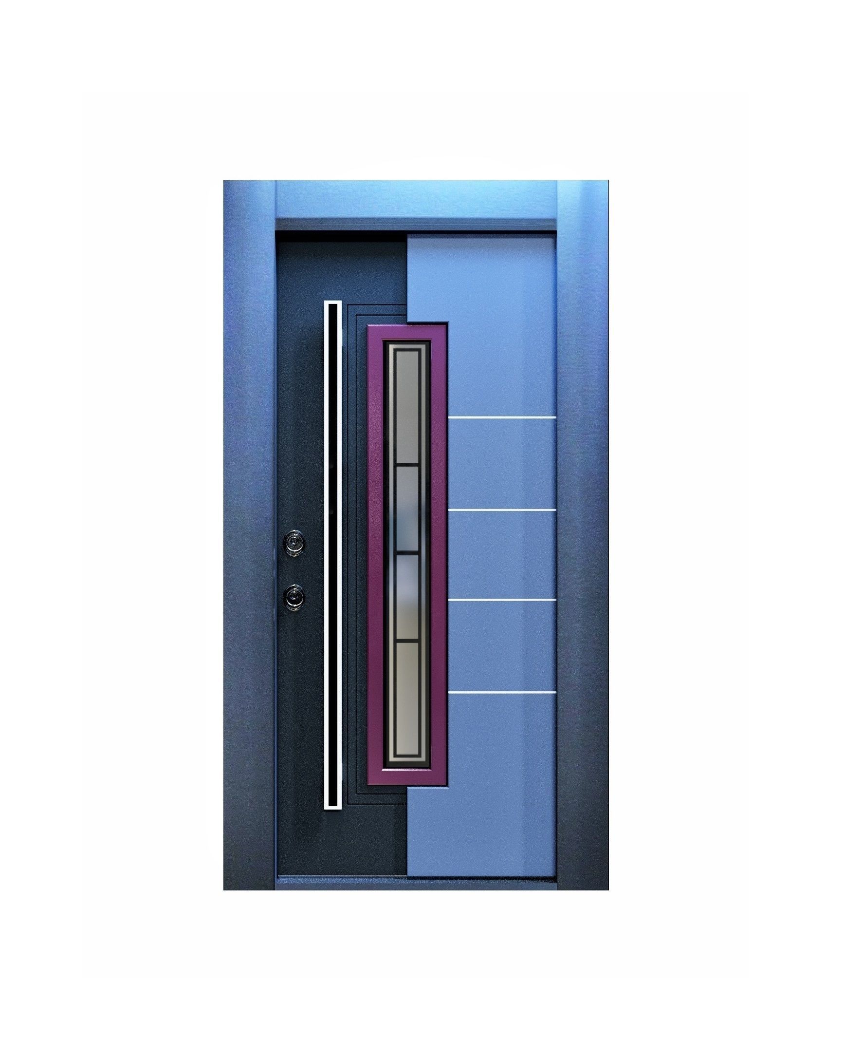 Modern Entrance Door  3D model_6