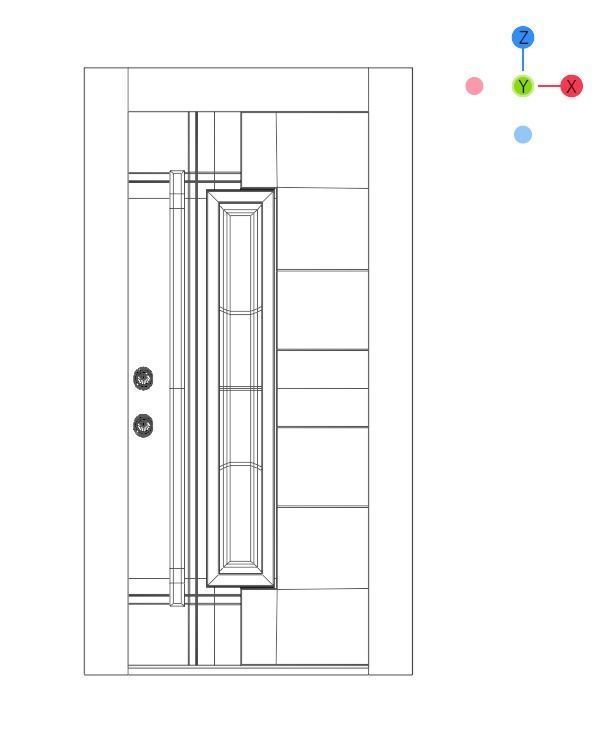 Modern Entrance Door  3D model_5