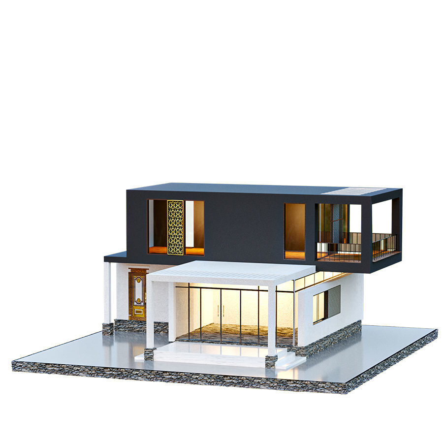 kolleksiya modren house N1 3D model_3