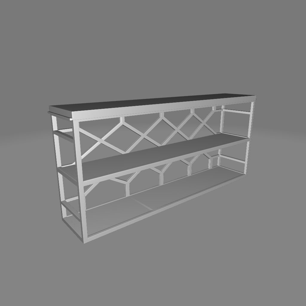 Melange Console Table 3D model_4