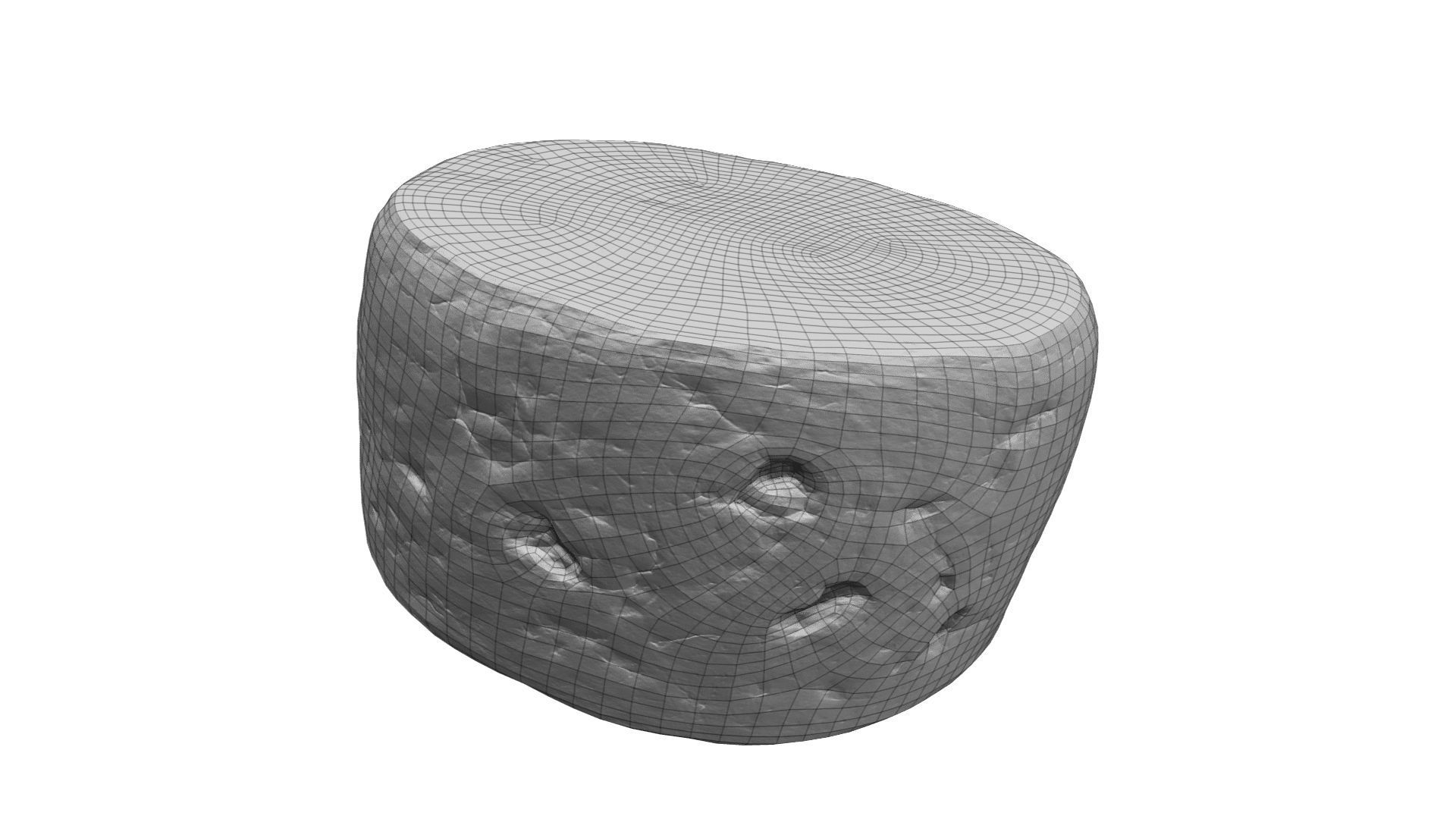 Fresh Cheese - Real-Time Scanned Low-poly 3D model_3