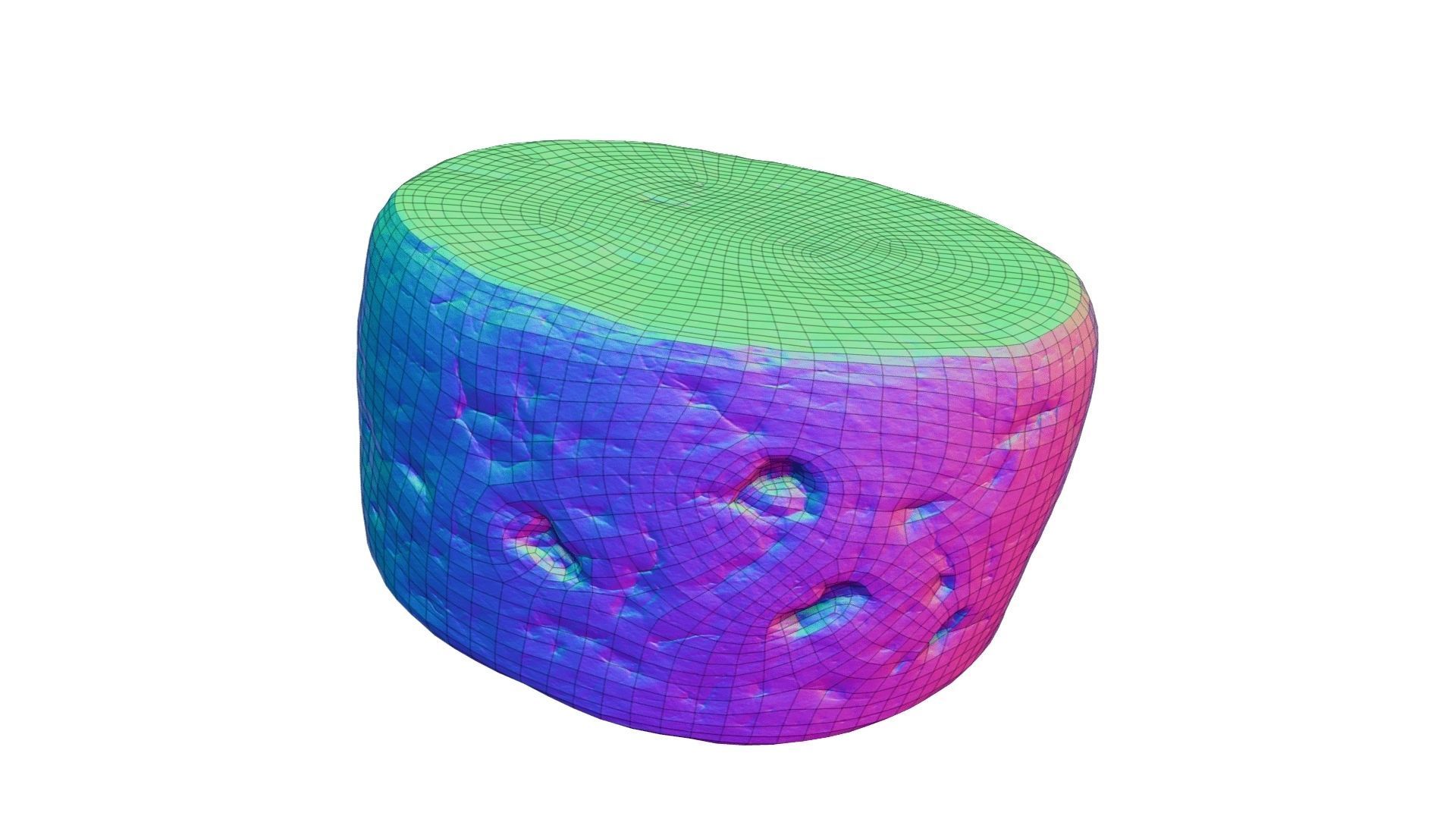 Fresh Cheese - Real-Time Scanned Low-poly 3D model_2