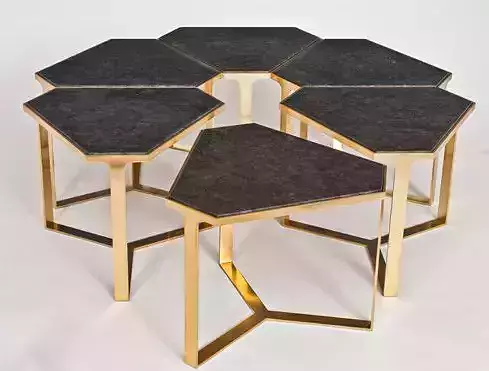 Triangular Modular Coffee Table Low-poly 3D model