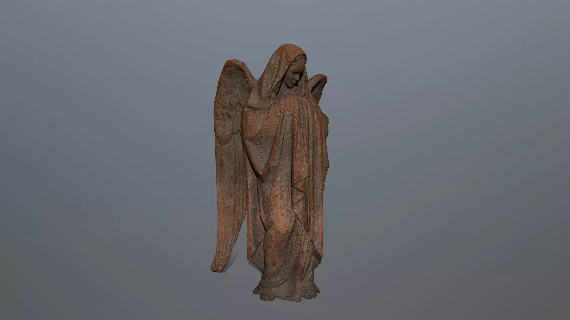 Angel Statue 01 Low-poly 3D model