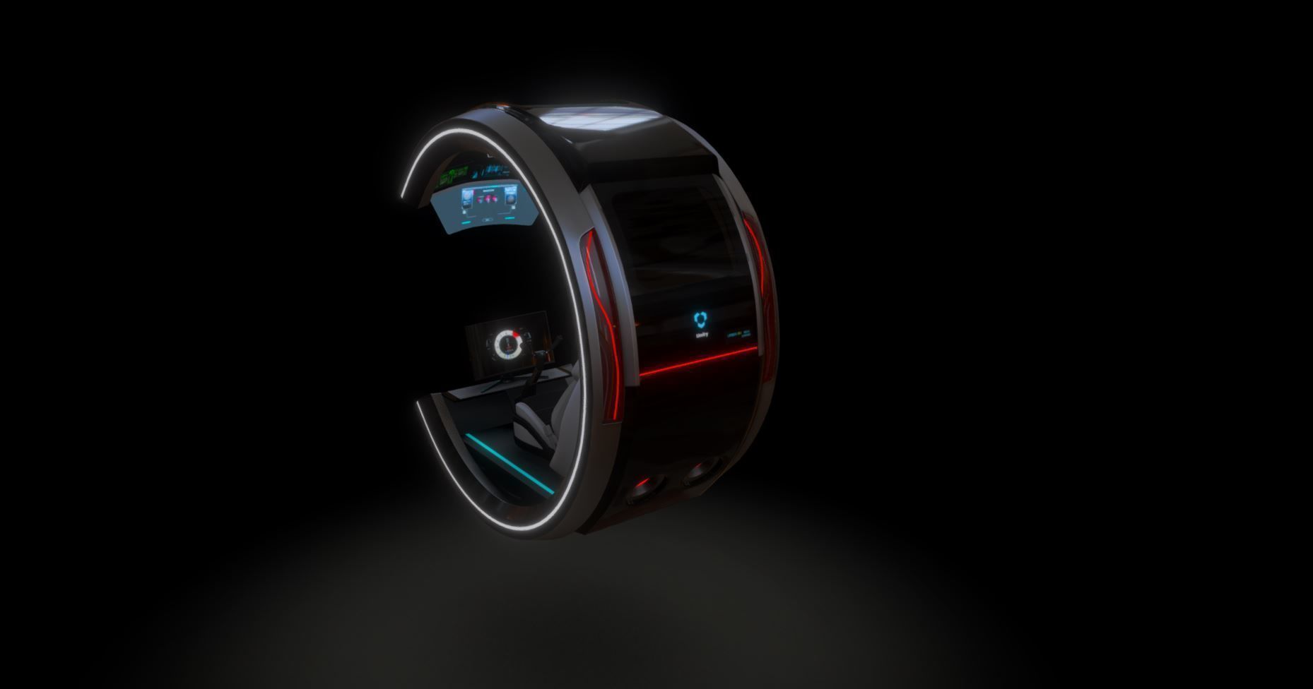 hover bike 3D model_2