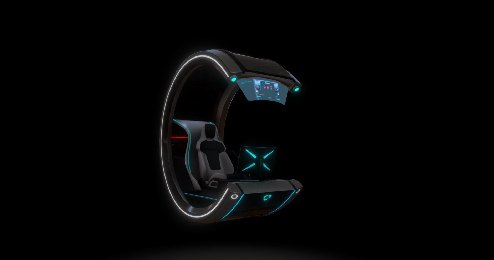 hover bike 3D model_1