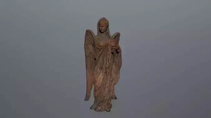 Angel Statue 02 Low-poly 3D model