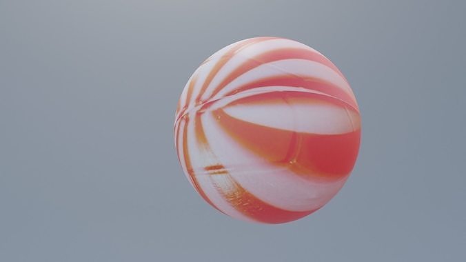 Hong Kong Culture series -Watermelon Plastic Ball  Free low-poly 3D model