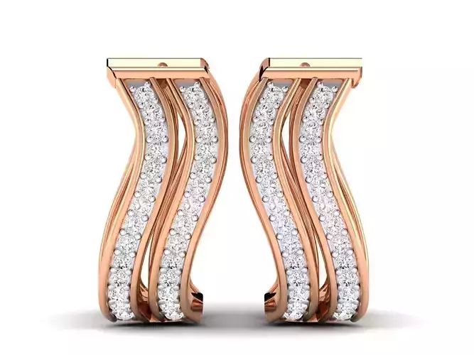 Women Earrings 3dm stl render detail