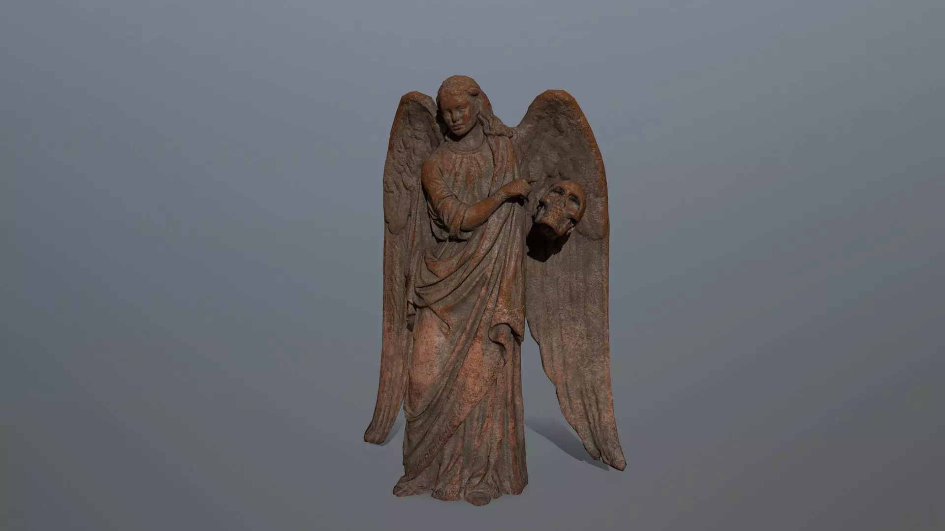 Angel Statue 03 Low-poly 3D model