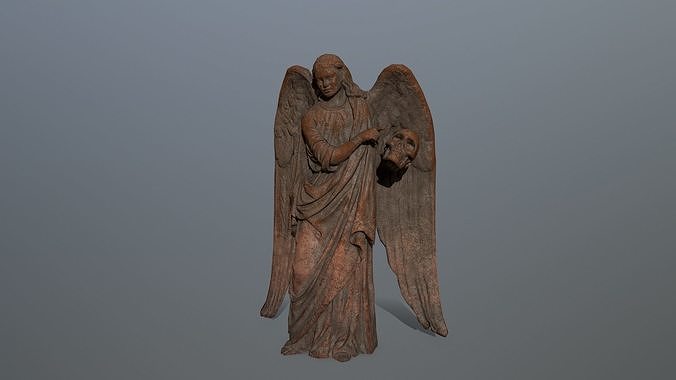 Angel Statue 03 Low-poly 3D model