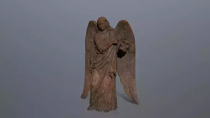 Angel Statue 03 Low-poly 3D model