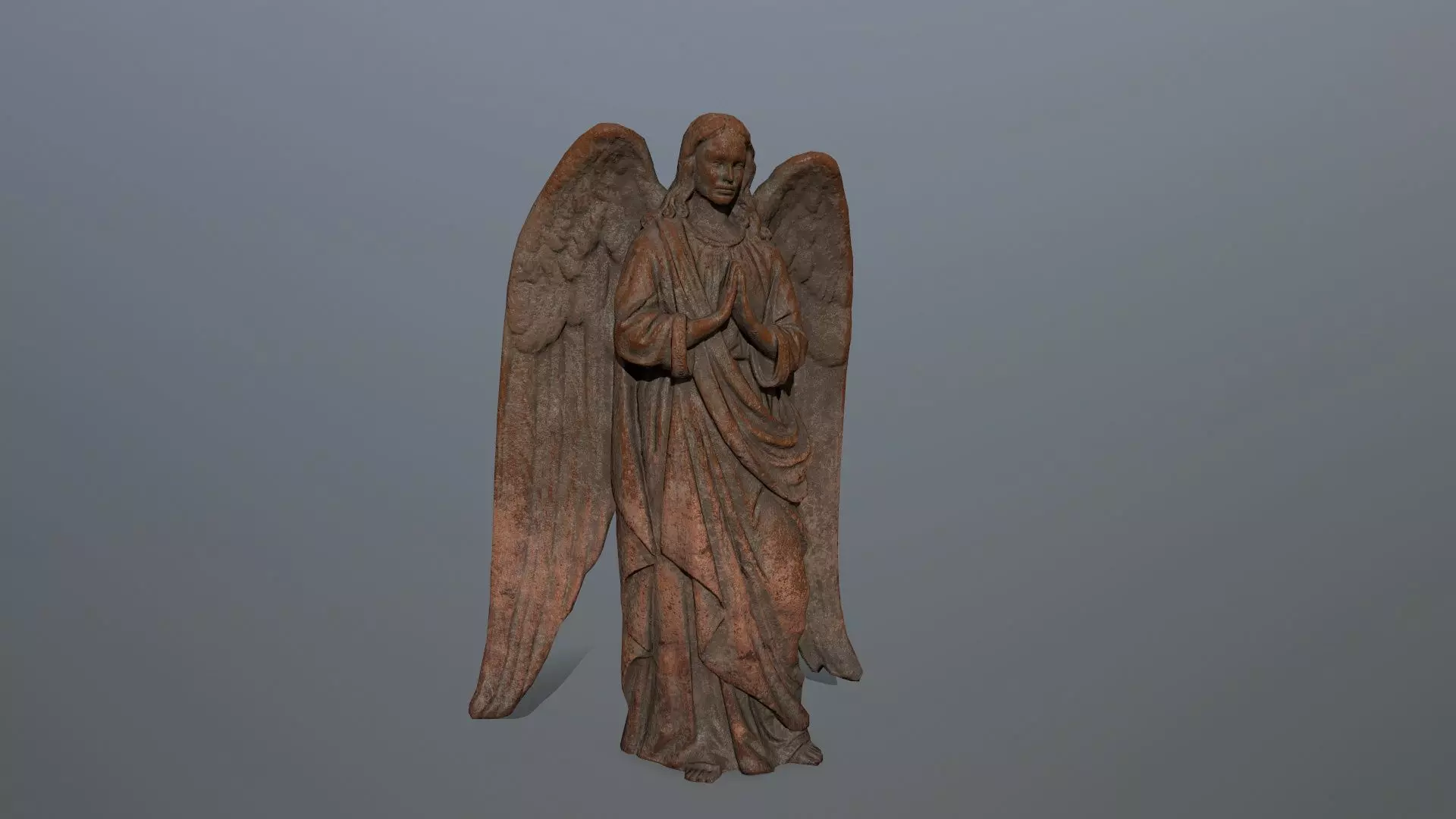 Angel Statue 04 Low-poly 3D model