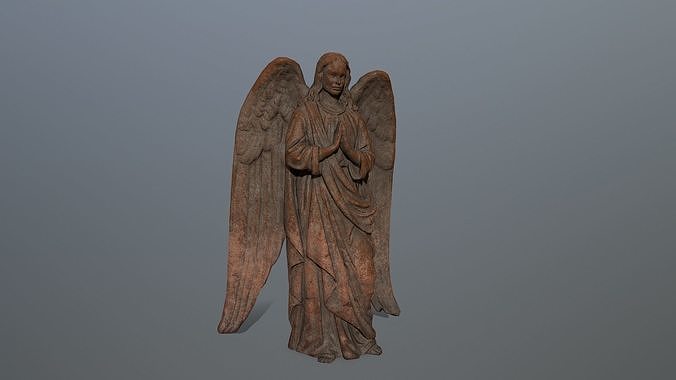Angel Statue 04 Low-poly 3D model