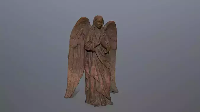 Angel Statue 04 Low-poly 3D model