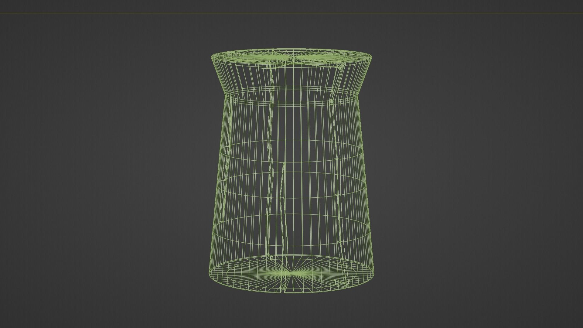 Cylindrical wooden table Low-poly 3D model_14