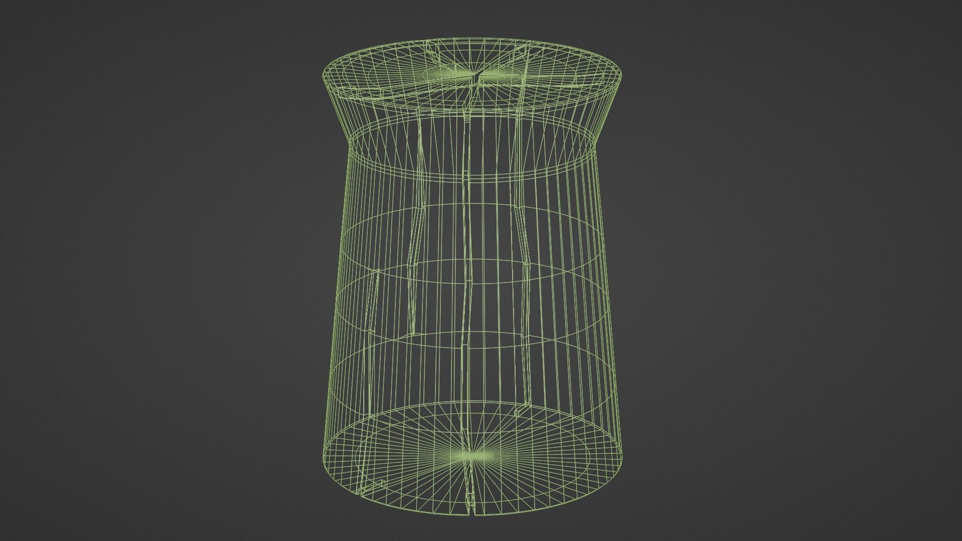 Cylindrical wooden table Low-poly 3D model_16