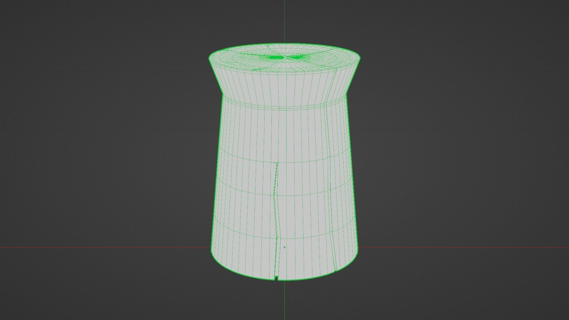 Cylindrical wooden table Low-poly 3D model_7