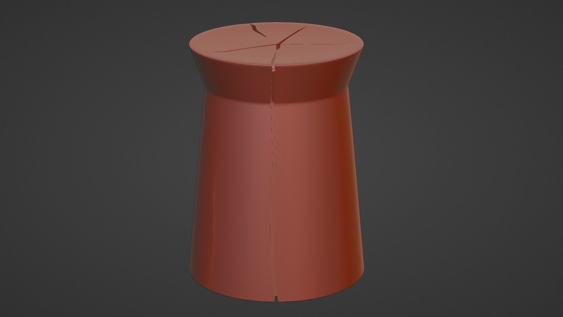 Cylindrical wooden table Low-poly 3D model_10