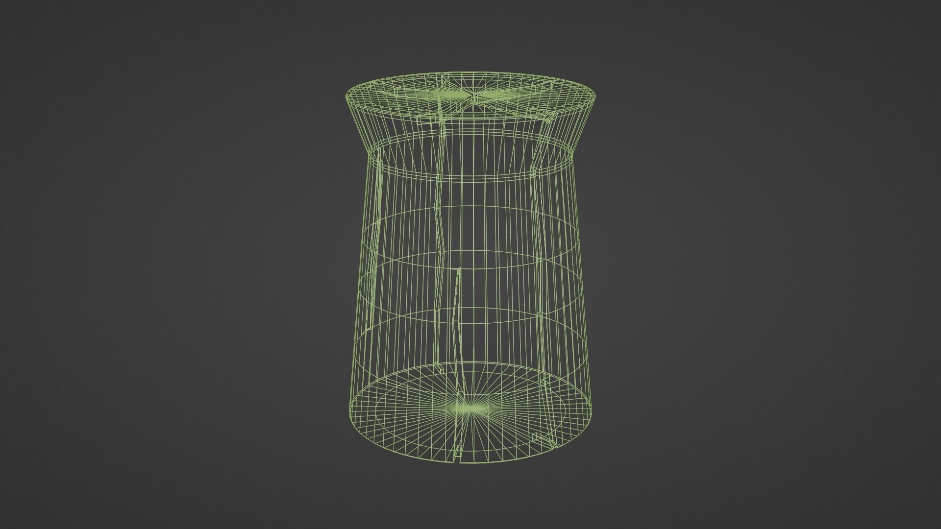 Cylindrical wooden table Low-poly 3D model_11