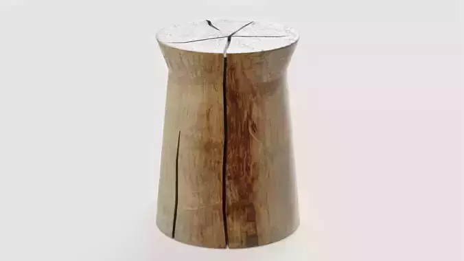 Cylindrical wooden table