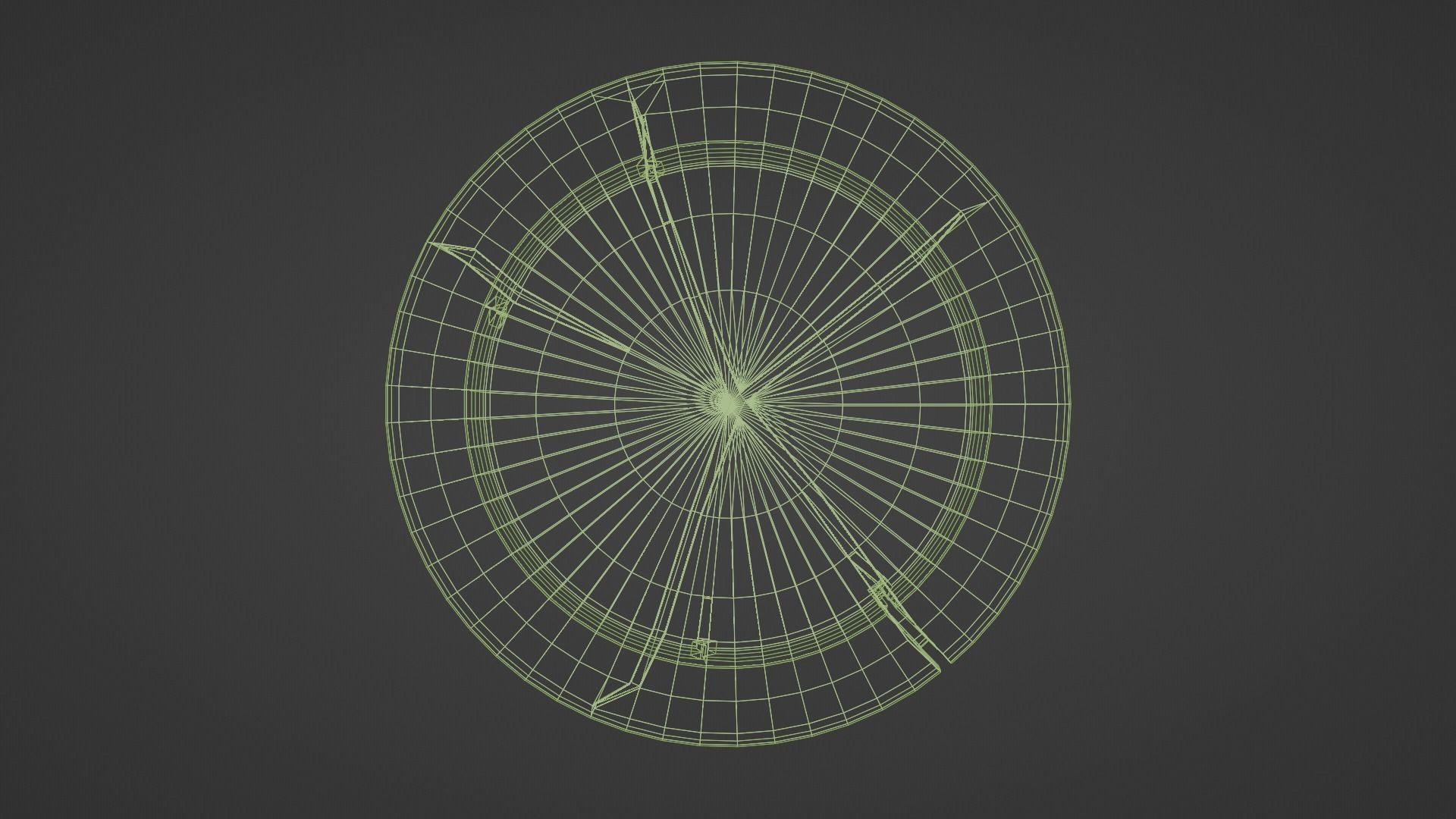 Cylindrical wooden table Low-poly 3D model_12