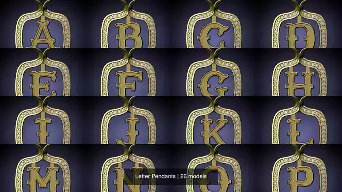  Letter Pendants