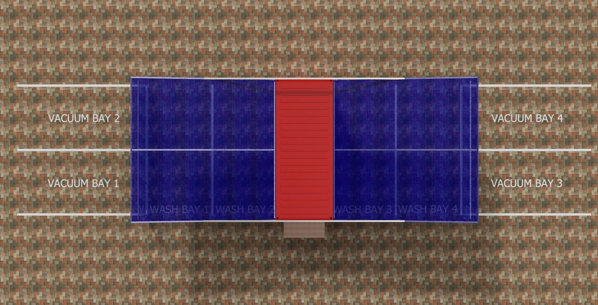 Car Wash Bay 3D model_8