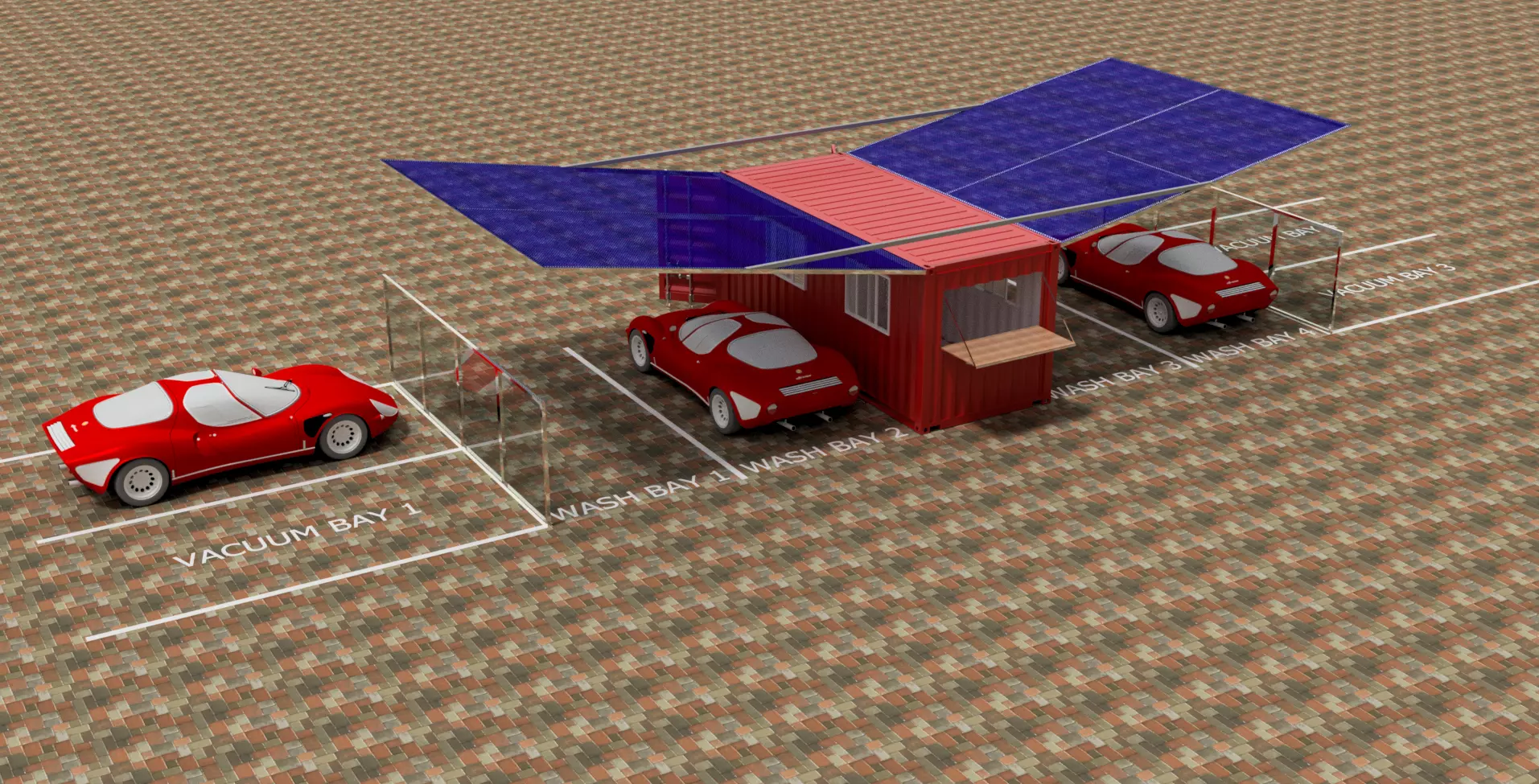 Car Wash Bay 3D model_0