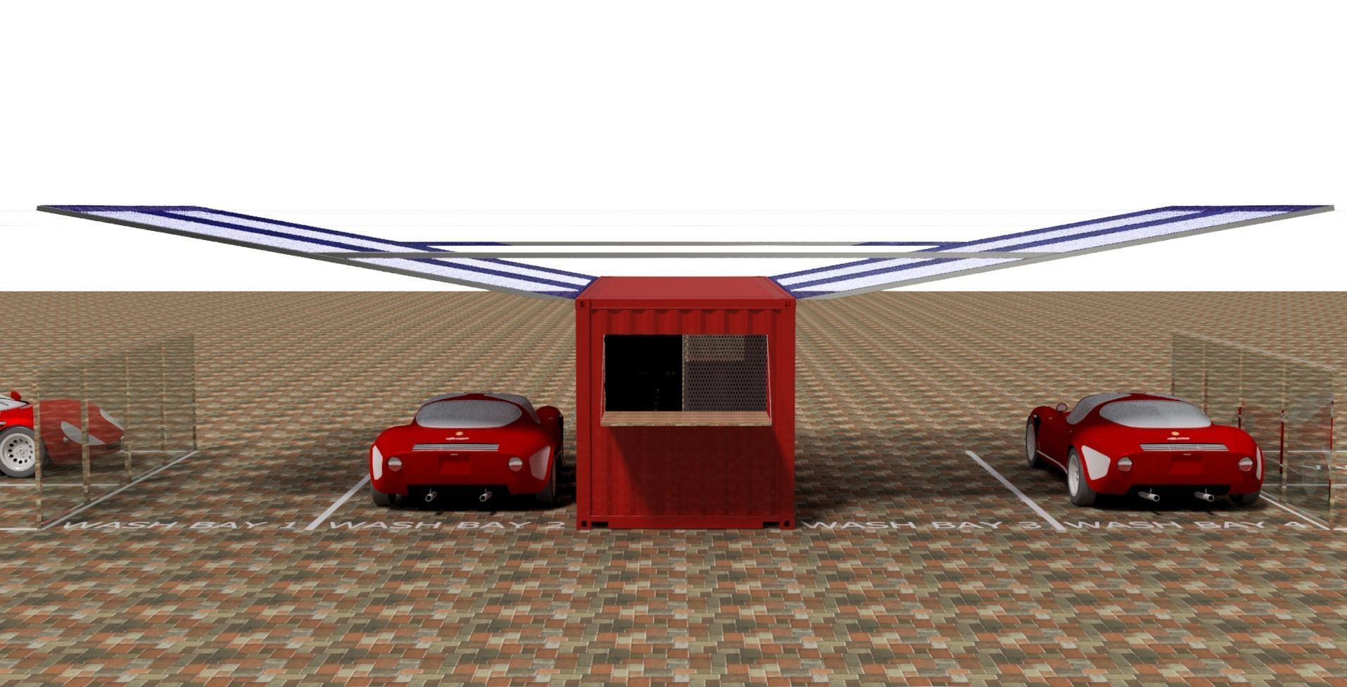 Car Wash Bay 3D model_1
