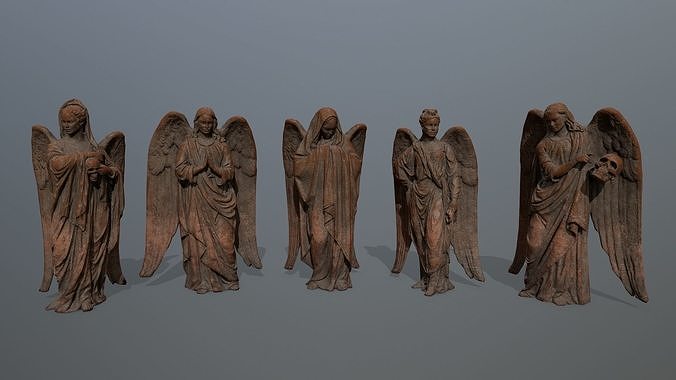angels statue of angel 3D Model Collection