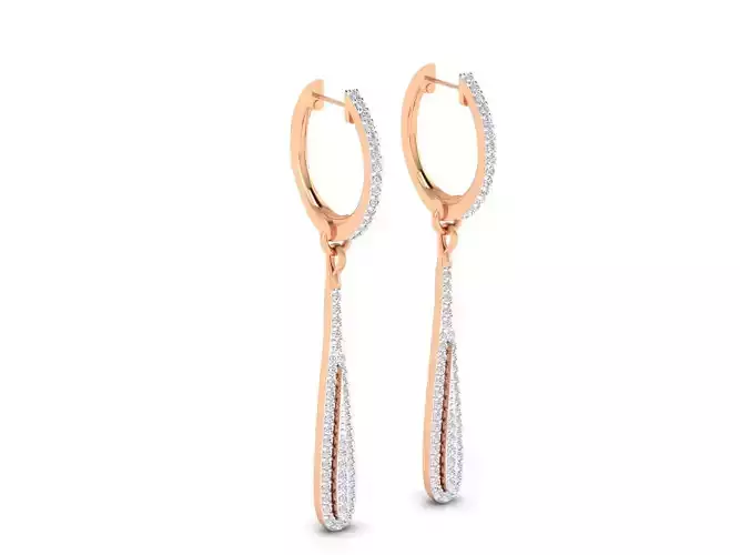 Women Earrings 3dm stl render detail