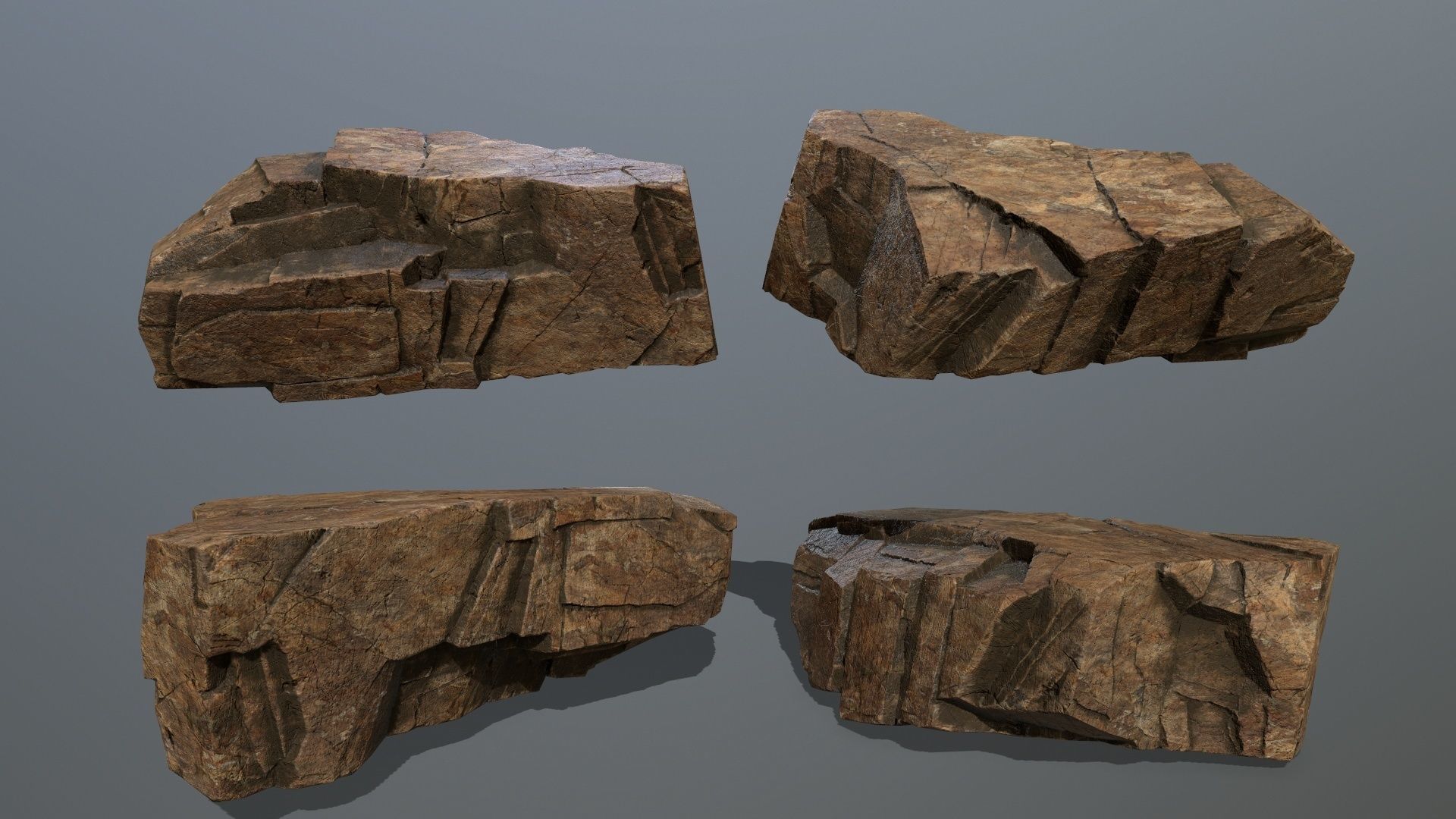 desert rocks Low-poly 3D model_11