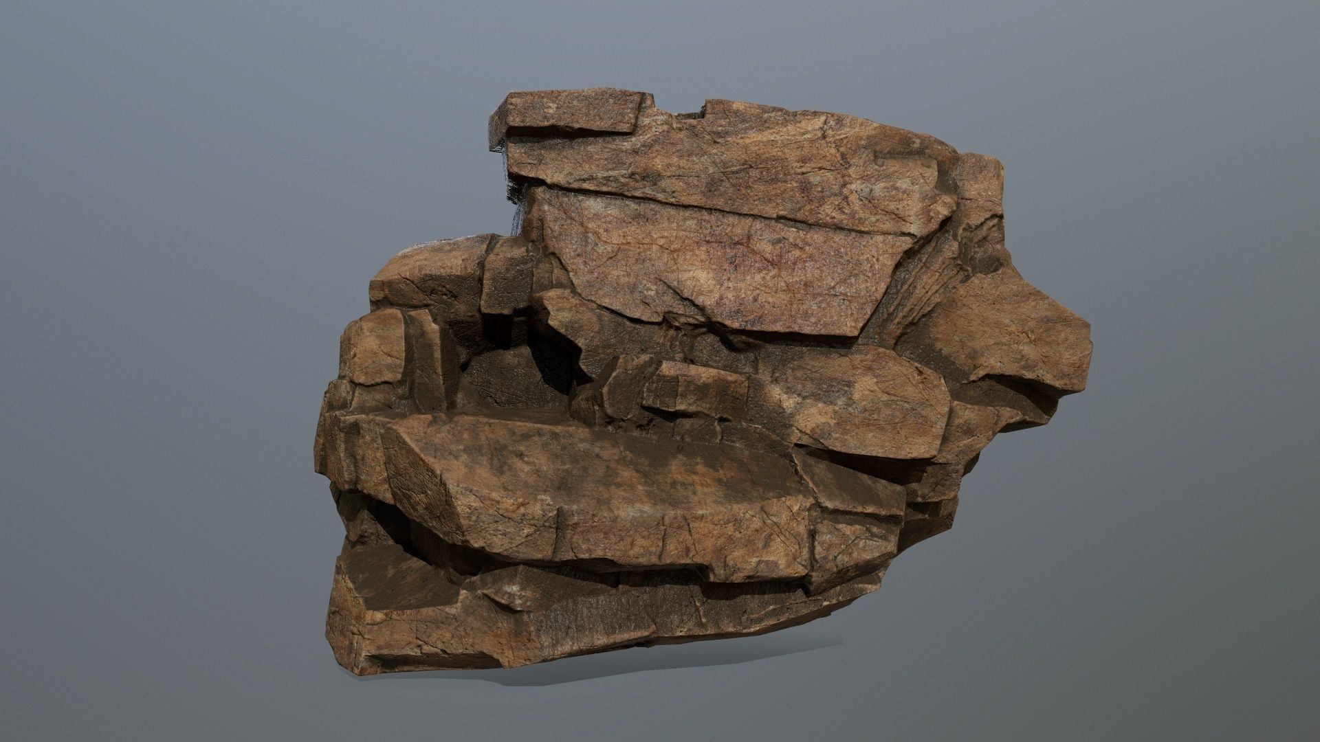 desert rocks Low-poly 3D model_16