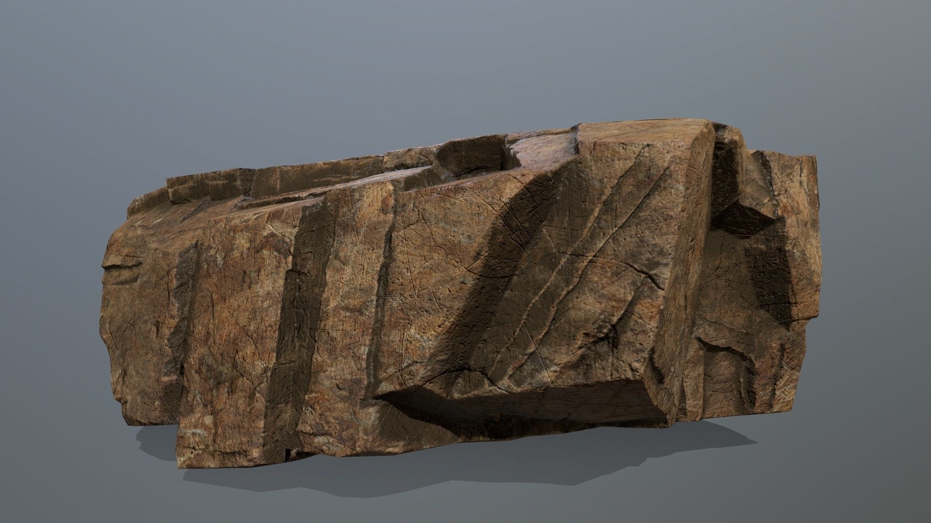 desert rocks Low-poly 3D model_23