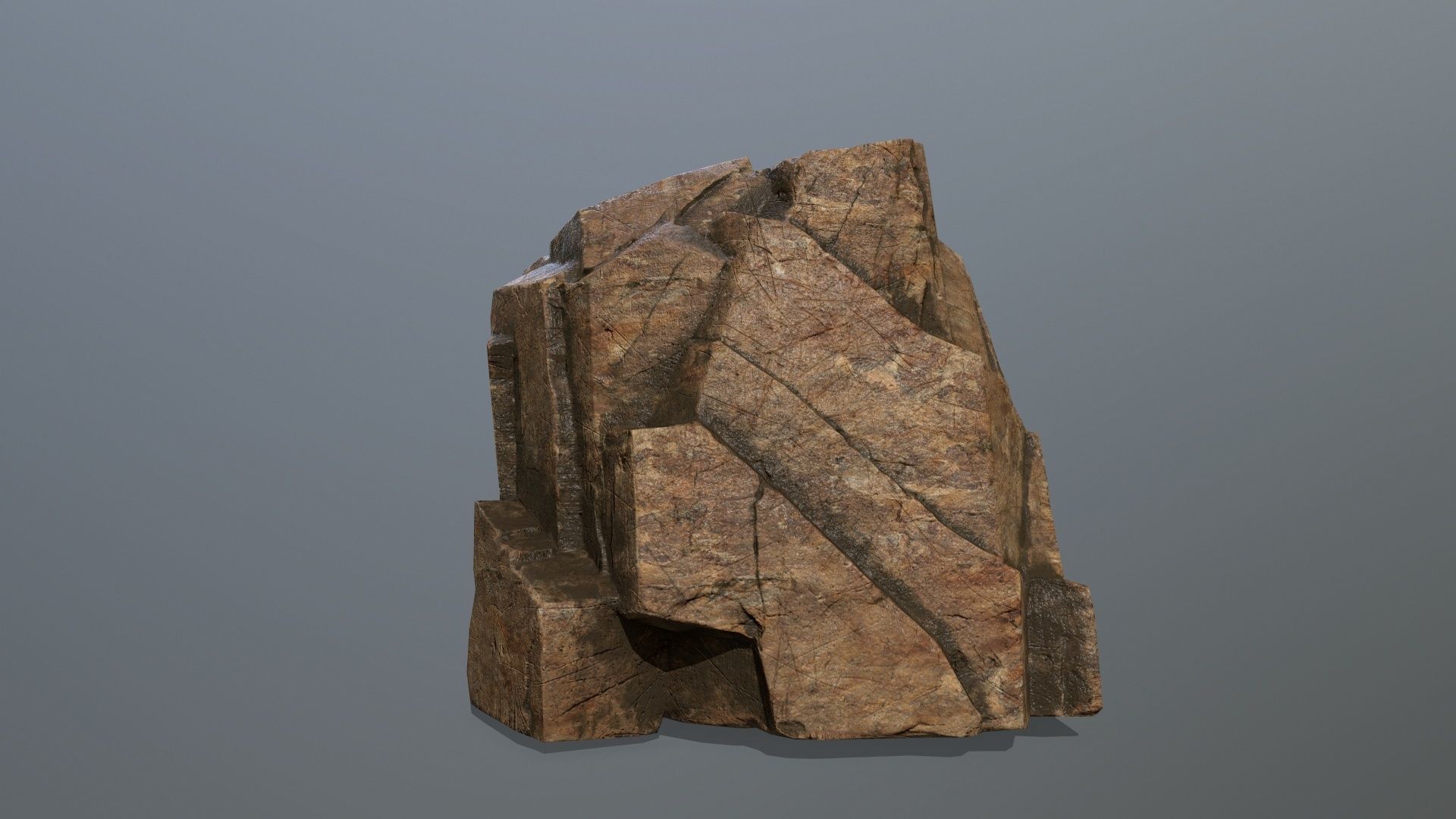 desert rocks Low-poly 3D model_19