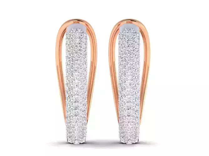 Women Earrings 3dm stl render detail