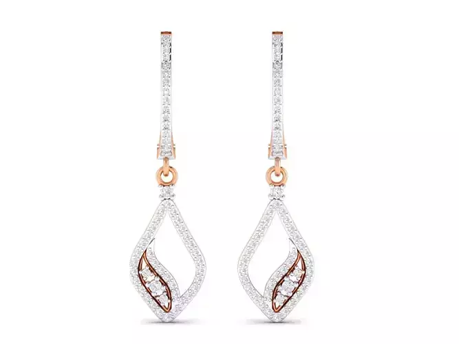 Women Earrings 3dm stl render detail 3D print model