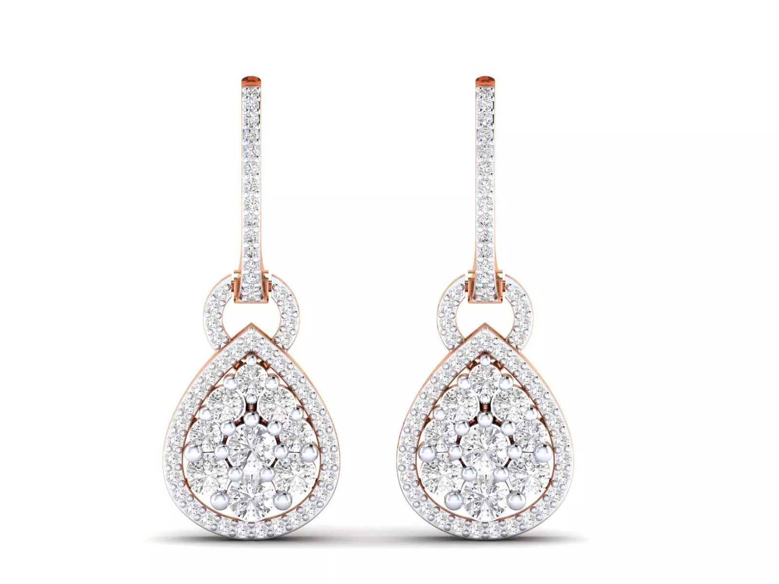 Women Earrings 3dm stl render detail 3D print model_0