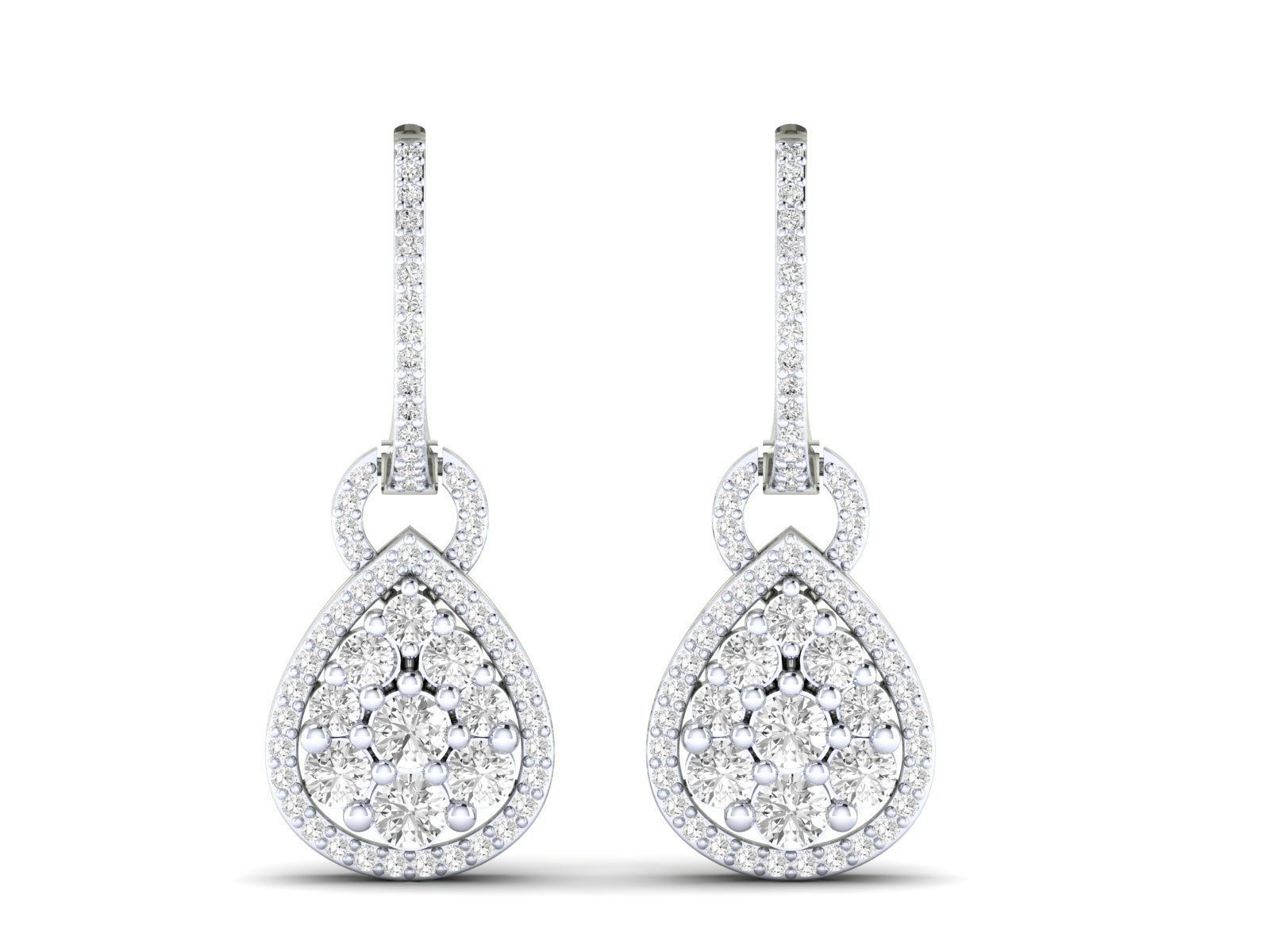 Women Earrings 3dm stl render detail 3D print model_8