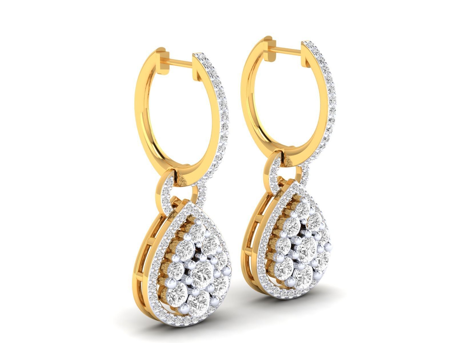 Women Earrings 3dm stl render detail 3D print model_13