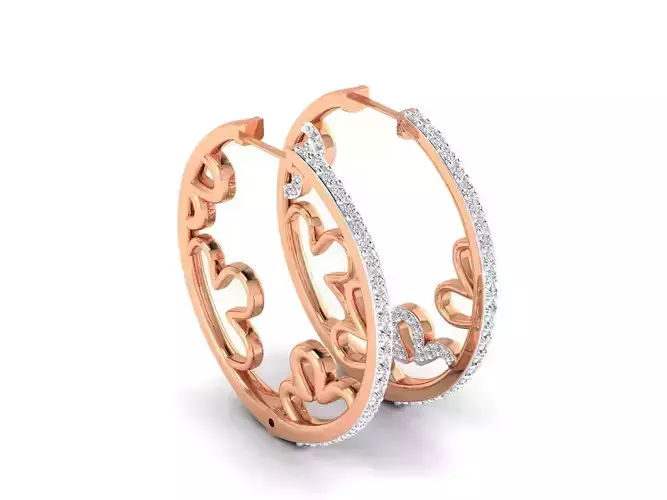 Women Earrings 3dm stl render detail 3D print model