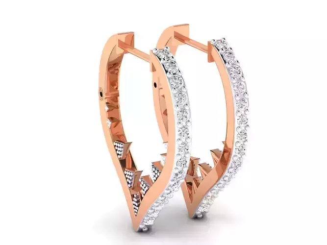 Women Earrings 3dm stl render detail 3D print model