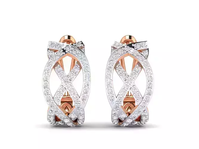 Women Earrings 3dm stl render detail
