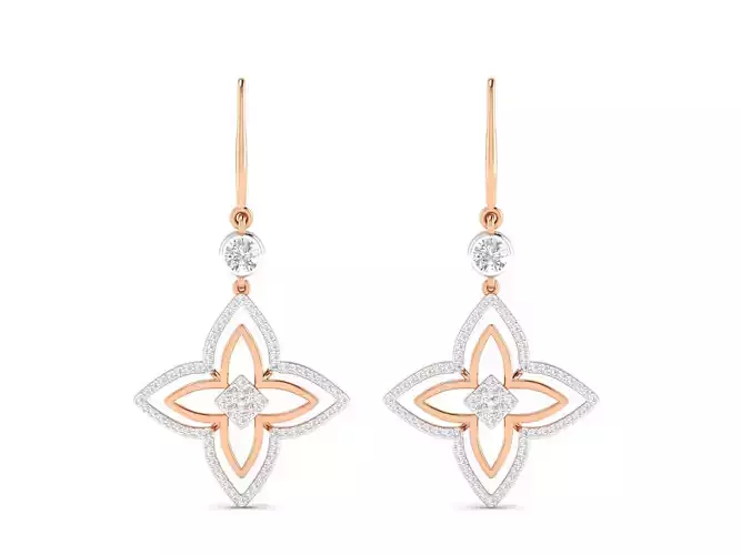 Women Earrings 3dm stl render detail 3D print model