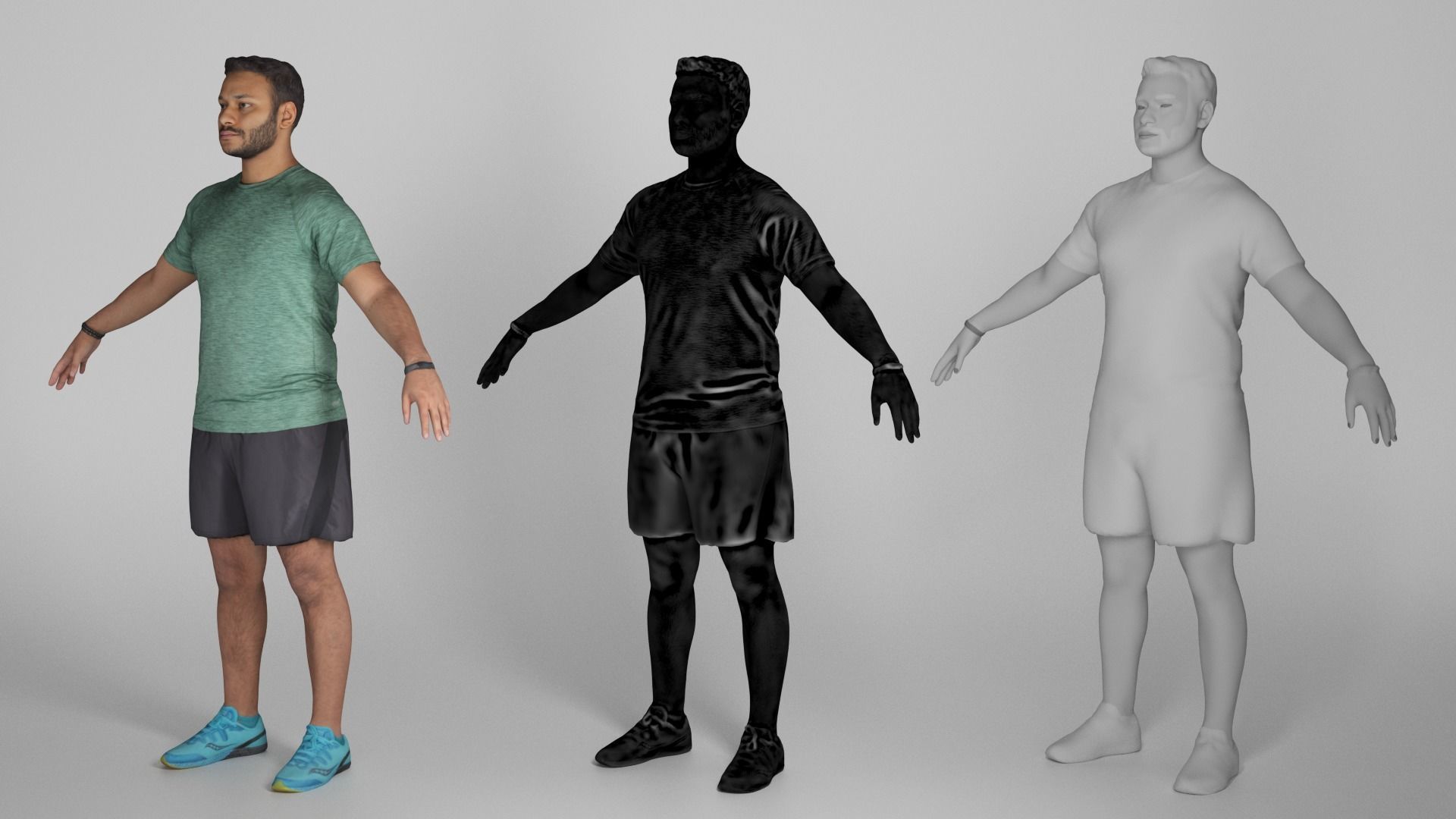 Handsome man in sportswear ready for animation 294 Low-poly 3D model_4