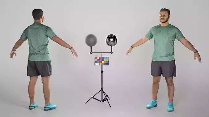 Handsome man in sportswear ready for animation 294