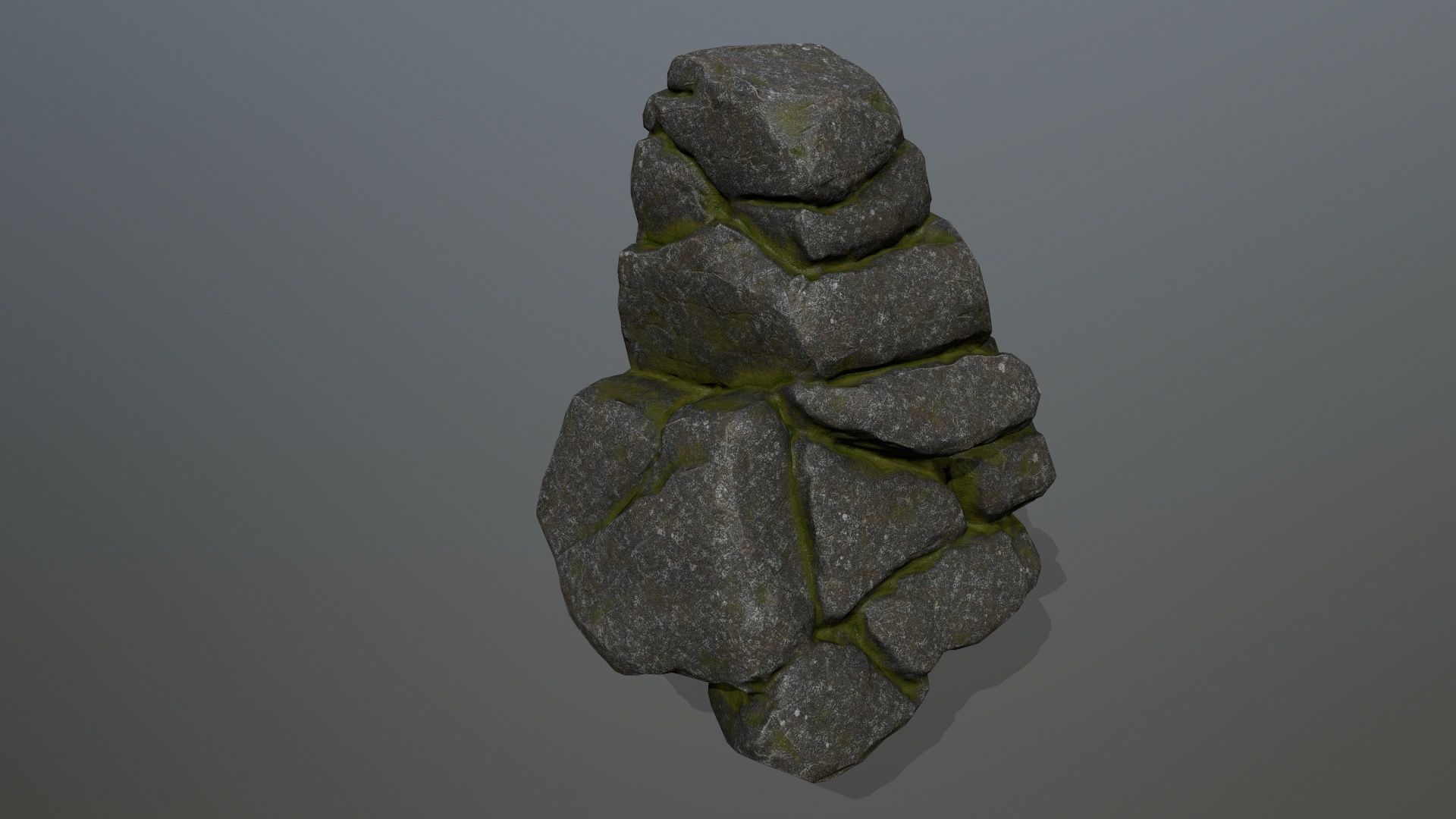 cliff rock set  Low-poly 3D model_5